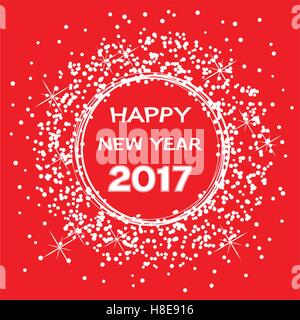 vector background for happy new year 2017 celebration card Stock Vector
