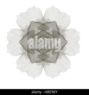 Geometric Ornament. Guilloche Rosette Stock Vector