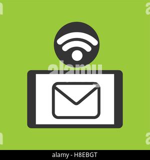 smartphone email internet wifi icon vector illustration eps 10 Stock Vector