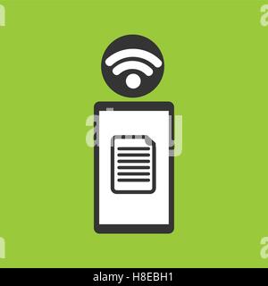 smartphone file internet wifi icon vector illustration eps 10 Stock Vector