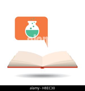 book open test tube concept school graphic vector illustration eps 10 Stock Vector
