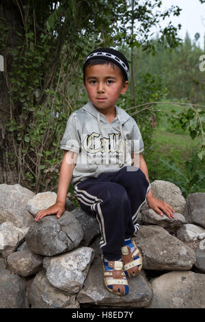 Kyrgyzstan - portrait of people -  Travel people Central Asia - Silk Road Stock Photo