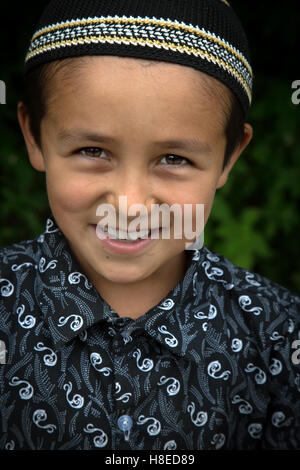 Kyrgyzstan - portrait of people -  Travel people Central Asia - Silk Road Stock Photo