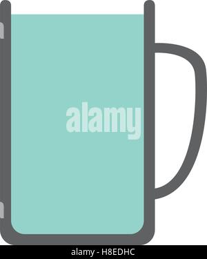 Pitcher with water icon over white background. kitchen utensil design. vector illustration Stock Vector