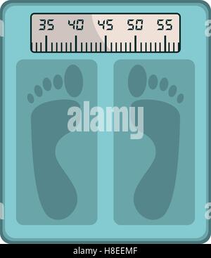 bathroom Scale icon over white background, care and health figure. vector illustration Stock Vector