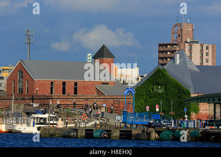 Red Brick Warehouse District, Hakodate City, Hokkaido Prefecture, Japan, Asia Stock Photo