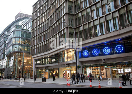 Shops on Victoria Street in London UK Stock Photo