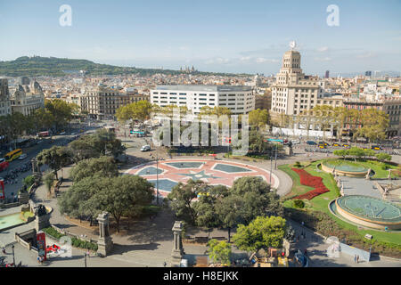 Placa de Catalunya, Barcelona, Catalonia, Spain, Europe Stock Photo