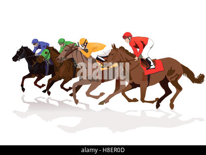 Horse Racing, jockey, galloping, Stock Photo