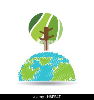 planet earth ecology icon vector illustration eps 10 Stock Vector