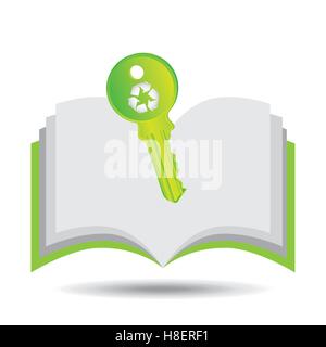 recycle symbol eco key design vector illustation eps 10 Stock Vector