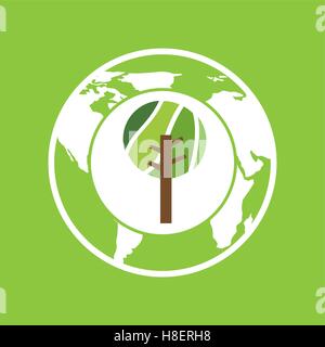 planet earth ecology icon vector illustration eps 10 Stock Vector