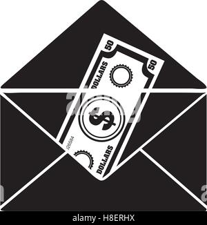 money and message envelope icon image vector illustration design Stock Vector