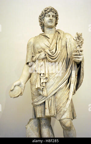 The so-called Farnese Lar. Roman creation, 2n century AD. National Archaeological Museum, Naples. Italy. Stock Photo