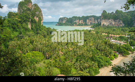 View on Railay beach from a height, Krabi, Thailand Stock Photo