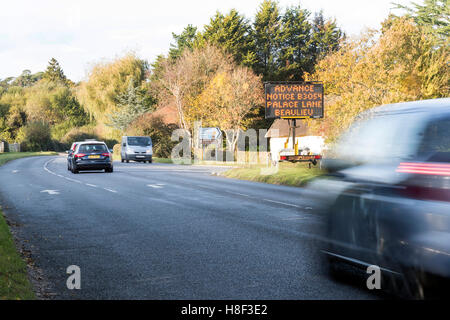 Portable LED Road Sign 2016 Stock Photo - Alamy
