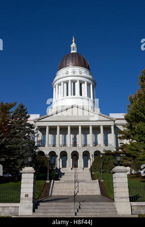 Maine State House Capitol building is located in Augusta, ME, USA. Stock Photo