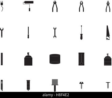 Various work tools vector signs Stock Vector