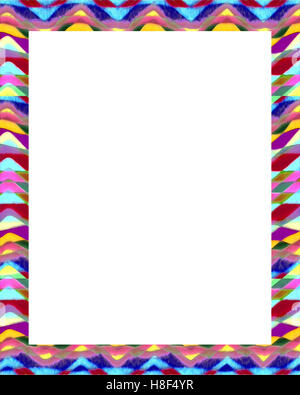 White frame background with decorated design borders. Stock Photo