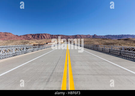 View from Highway 89A bridge above Marble Canyon in Northern Arizona. Stock Photo