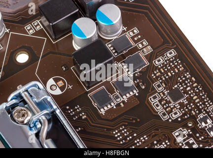 Multiphase power system modern processor on the motherboard Stock Photo