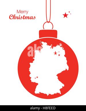 Merry Christmas Map Germany Stock Vector
