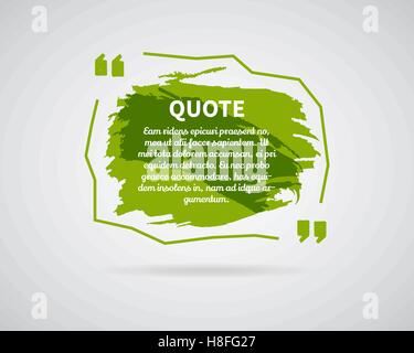 Quote blank templates. Watercolor, ink, splash Quote bubble. Empty template. Abstract business card template, paper sheet, information, text. Print design. Quote form. Template vector Stock Vector