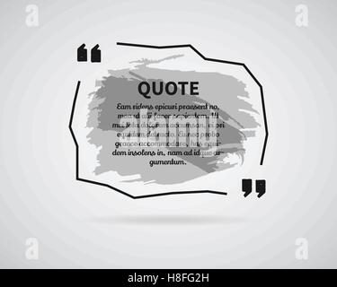 Quote blank templates. Watercolor, ink, splash Quote bubble. Empty template. Abstract business card template, paper sheet, information, text. Print design. Quote form. Template vector Stock Vector