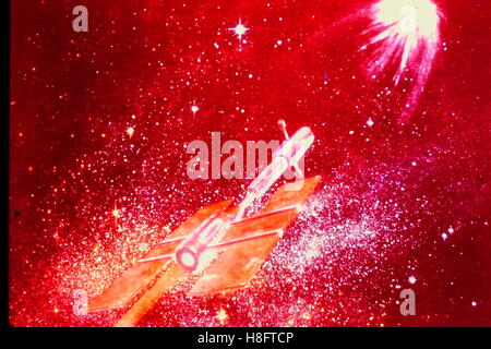 vintage outer space pictures illustrations Stock Photo