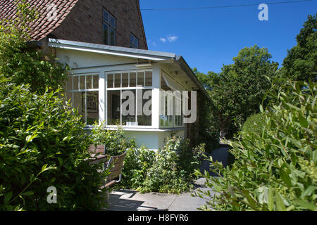 Holiday apartment, glazed veranda, the island of Rügen, Stock Photo