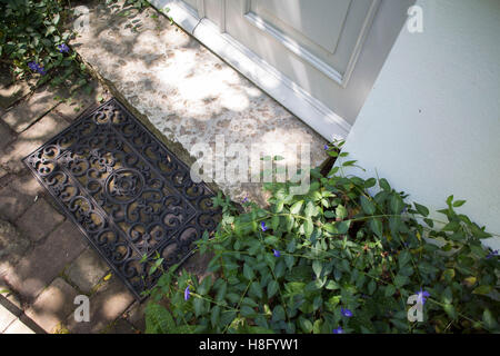 cottage, entry of the glazed veranda, the island of Rügen, Stock Photo