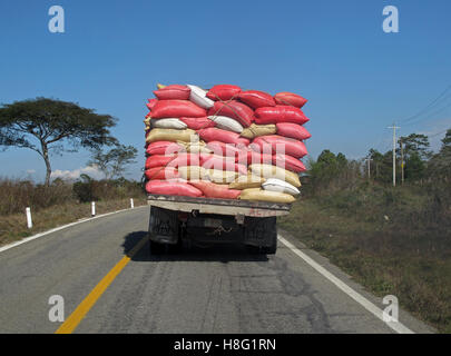 Overloaded truck, Mexico Stock Photo