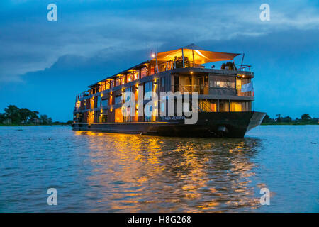 Aqua Expeditions, Tonle Sap and Mekong River Cruise, Cambodia to Vietnam Stock Photo