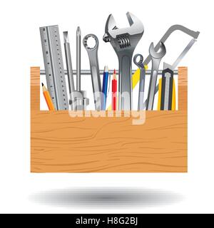 background, box, carpenter, carpentry, construction, cutter, design, element, equipment, hand, hardware, home, icon Stock Vector