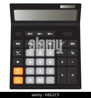 calculator, icon, keyboard, vector, isolated, business, illustration, button, accounting, display, balance, calculate Stock Vector