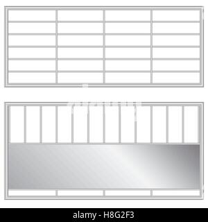 door, steel, stainless, vector, floor, white, isolated, metal, background, office, illustration, modern, architecture, silver Stock Vector