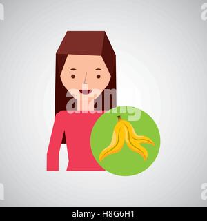 girl cartoon recycle icon garbage organic vector illustration eps 10 Stock Vector