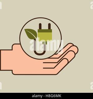 hands care environment eco energy vector illustration eps 10 Stock Vector