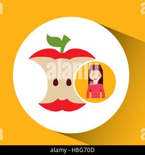girl cartoon recycle icon organic vector illustration eps 10 Stock Vector
