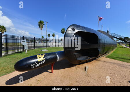 American Submarine Cavalla SS-244 at Galveston. Stock Photo