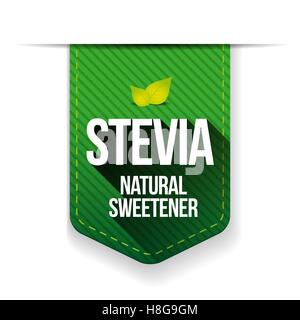 Stevia - Natural Sweetener ribbon vector Stock Vector
