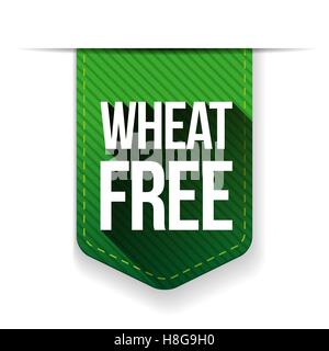 Wheat Free sign ribbon Stock Vector