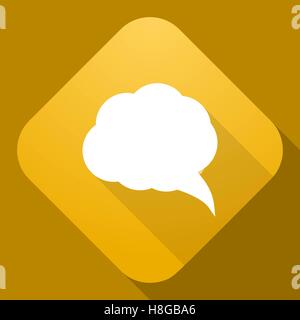 Vector illustration. Vector icon of Speech Bubble with a long shadow Stock Vector