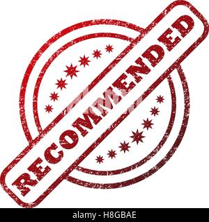 Vector illustration. Recommended damaged stamp. Vector illustration Eps 10 Stock Vector