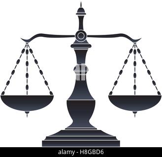 Vector illustration. Scales of justice. Vector illustration Eps 10 Stock Vector