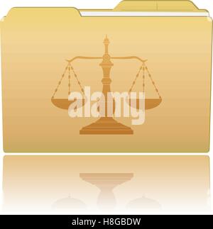 Vector illustration. Folder with Scales. Vector illustration Eps 10 Stock Vector