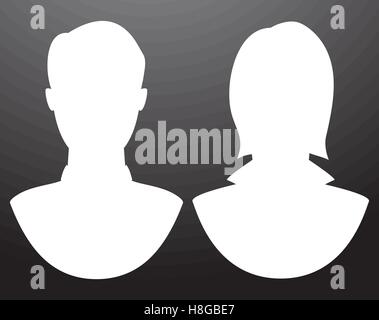 Man and women silhouettes. Vector illustration Eps 10 Stock Vector