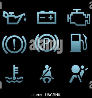 Car interface symbols. Vector illustration Eps 10 Stock Vector