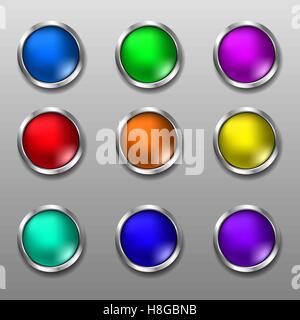 Set of Web buttons. Vector illustration Eps 10 Stock Vector