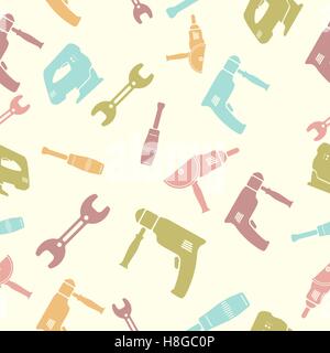 Vector illustration. Seamless pattern of Tools. Eps 10 Stock Vector